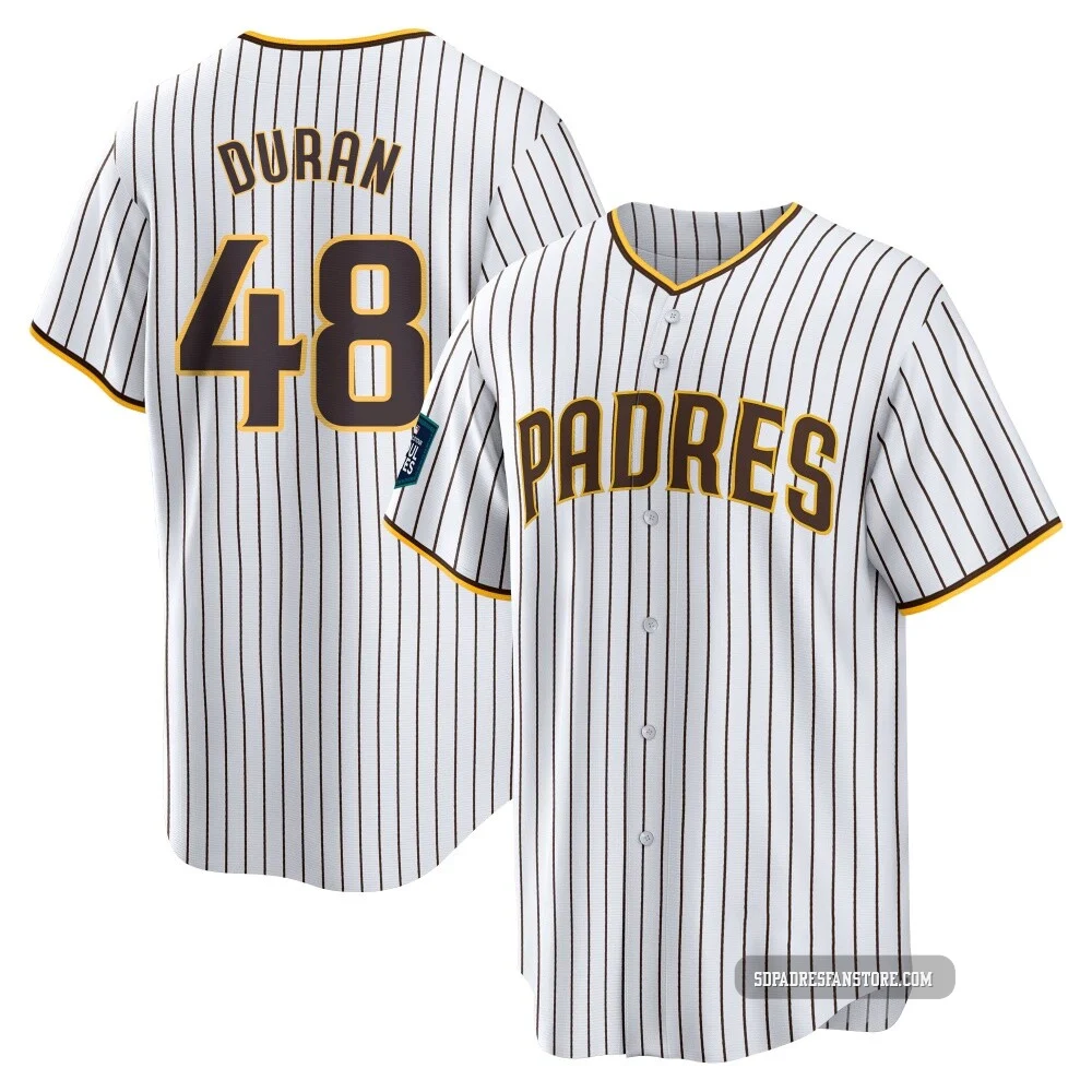 San Diego Padres ＃48 Rodolfo Duran Youth White Replica 2024 World Tour Seoul Series Home Jersey