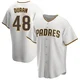 San Diego Padres ＃48 Rodolfo Duran Youth White/Brown Replica Home Jersey