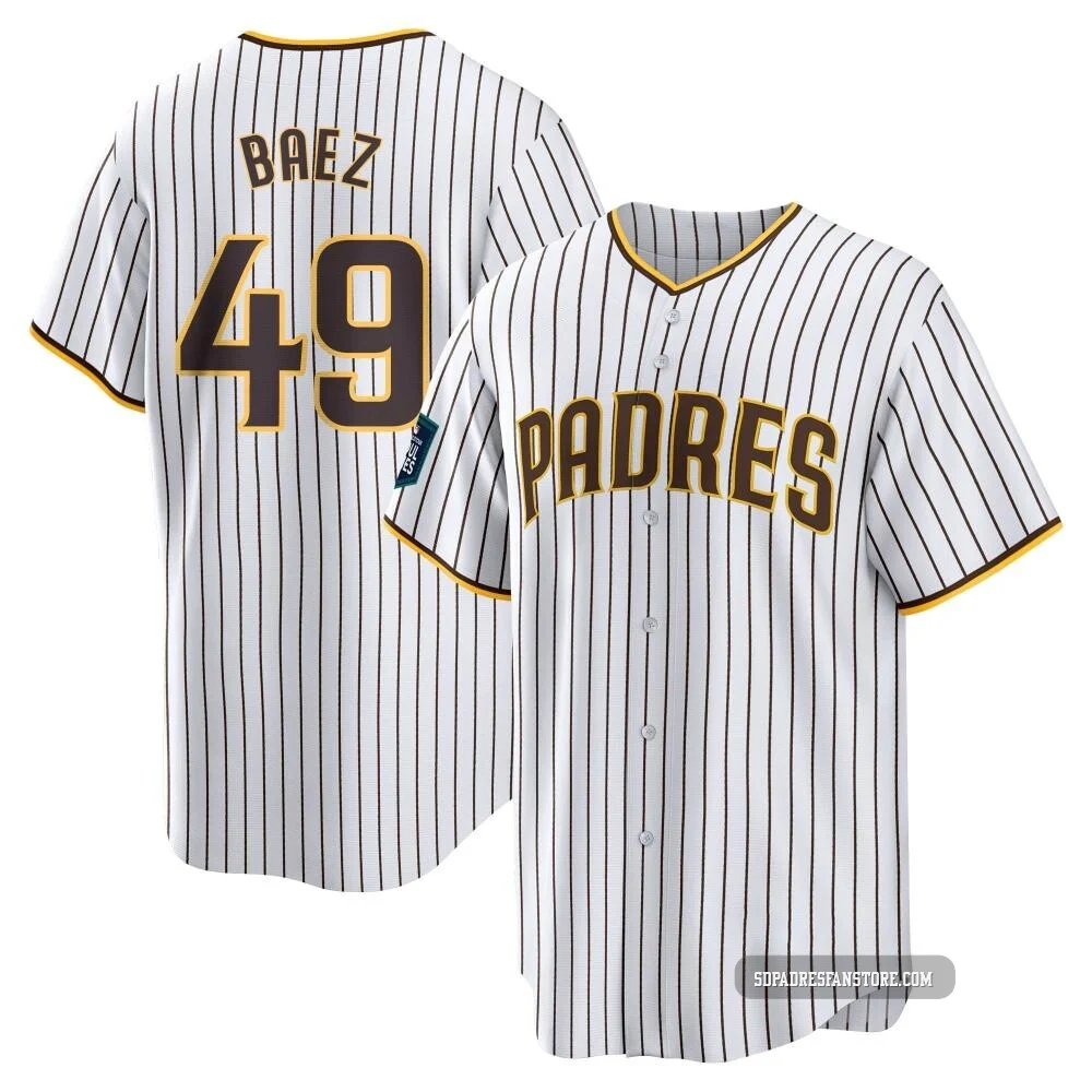 San Diego Padres ＃49 Michel Baez Youth White Replica 2024 World Tour Seoul Series Home Jersey
