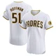 San Diego Padres ＃51 Trevor Hoffman Men's White Elite Home Patch Jersey