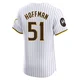 San Diego Padres ＃51 Trevor Hoffman Men's White Elite Home Patch Jersey
