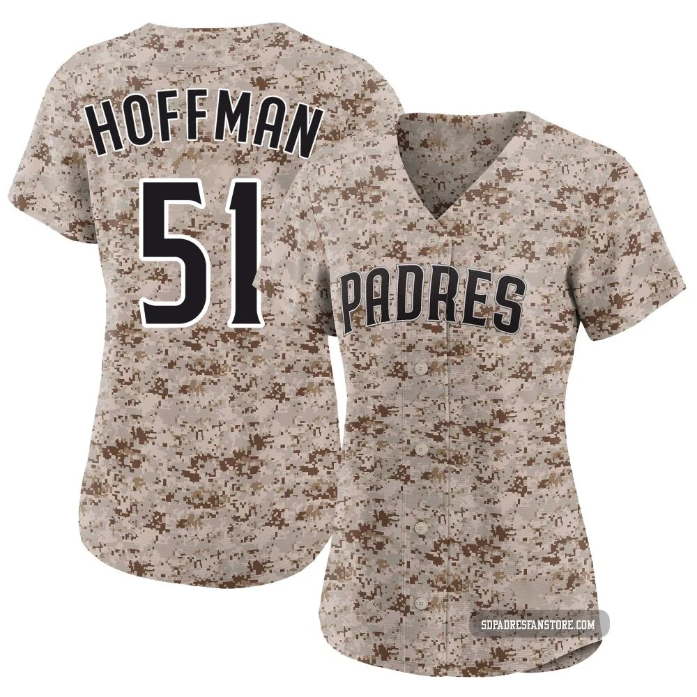 San Diego Padres ＃51 Trevor Hoffman Women's Camo Limited 2nd Alternate Jersey