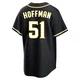 San Diego Padres ＃51 Trevor Hoffman Youth Black Replica Fashion Out Jersey