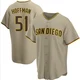 San Diego Padres ＃51 Trevor Hoffman Youth Sand/Brown Replica Alternate Jersey