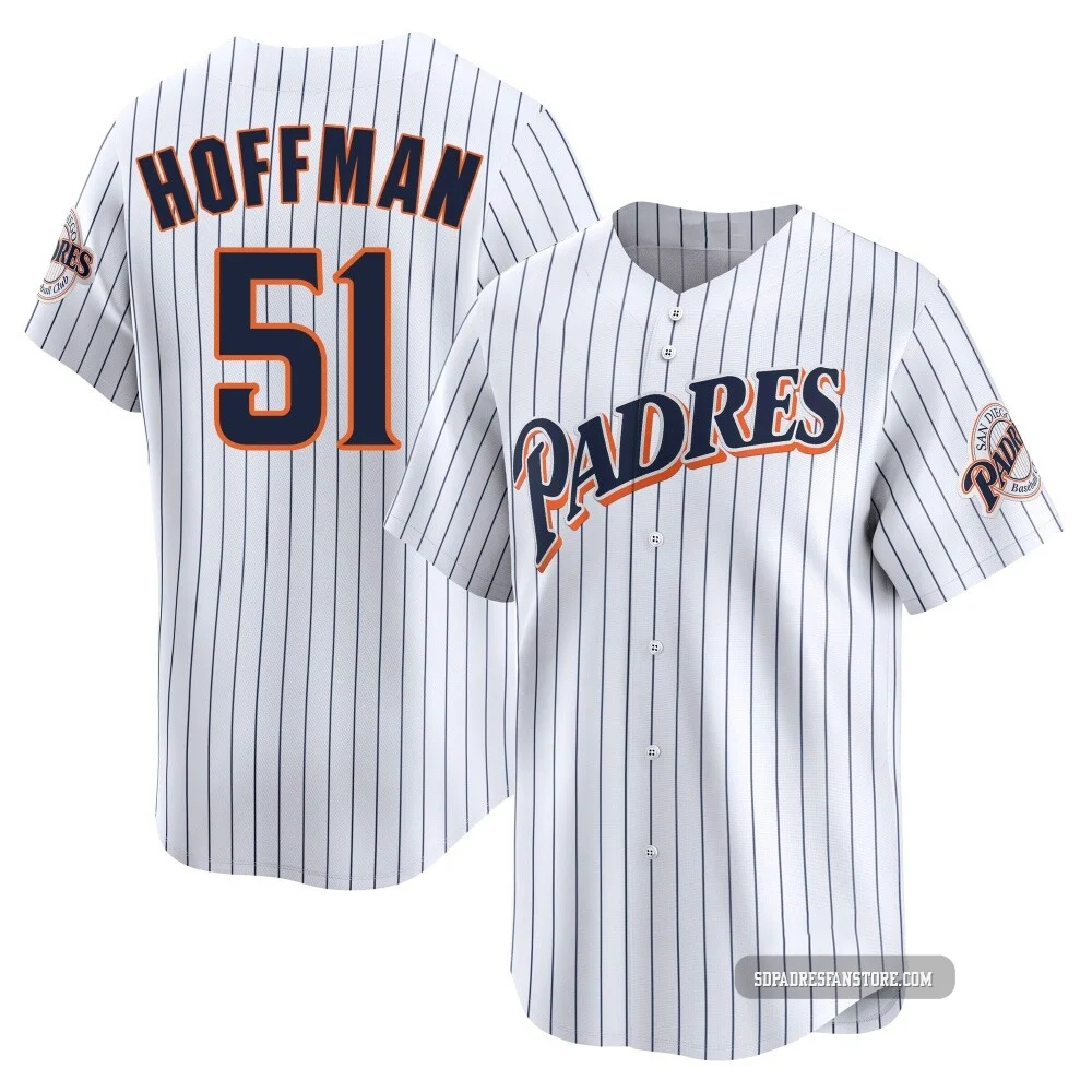 San Diego Padres ＃51 Trevor Hoffman Youth White Limited Cooperstown Collection Jersey