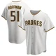 San Diego Padres ＃51 Trevor Hoffman Youth White/Brown Replica Home Jersey