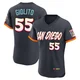 San Diego Padres ＃55 Lucas Giolito Men's Authentic Obsidian 2026 City Connect Stadium Jersey