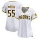San Diego Padres ＃55 Lucas Giolito Women's White Limited Home Jersey