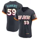 San Diego Padres ＃59 Garrett Hawkins Men's Authentic Obsidian 2026 City Connect Stadium Jersey