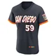 San Diego Padres ＃59 Garrett Hawkins Men's Authentic Obsidian 2026 City Connect Stadium Jersey