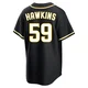 San Diego Padres ＃59 Garrett Hawkins Men's Black Replica Fashion Out Jersey