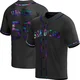 San Diego Padres ＃59 Garrett Hawkins Men's Black Replica Holographic Alternate Jersey