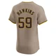 San Diego Padres ＃59 Garrett Hawkins Men's Brown Elite Alternate Jersey