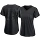 San Diego Padres ＃59 Garrett Hawkins Women's Black Authentic Pitch Fashion Jersey