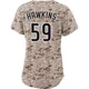 San Diego Padres ＃59 Garrett Hawkins Women's Camo Limited 2nd Alternate Jersey