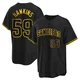 San Diego Padres ＃59 Garrett Hawkins Youth Black Replica Snake Skin City Jersey