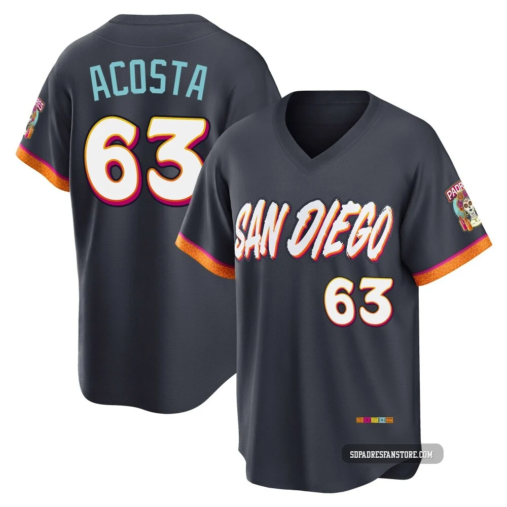 San Diego Padres ＃63 Daison Acosta Men's Limited Obsidian 2026 City Connect Stadium Jersey