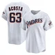 San Diego Padres ＃63 Daison Acosta Men's White Limited Cooperstown Collection Jersey