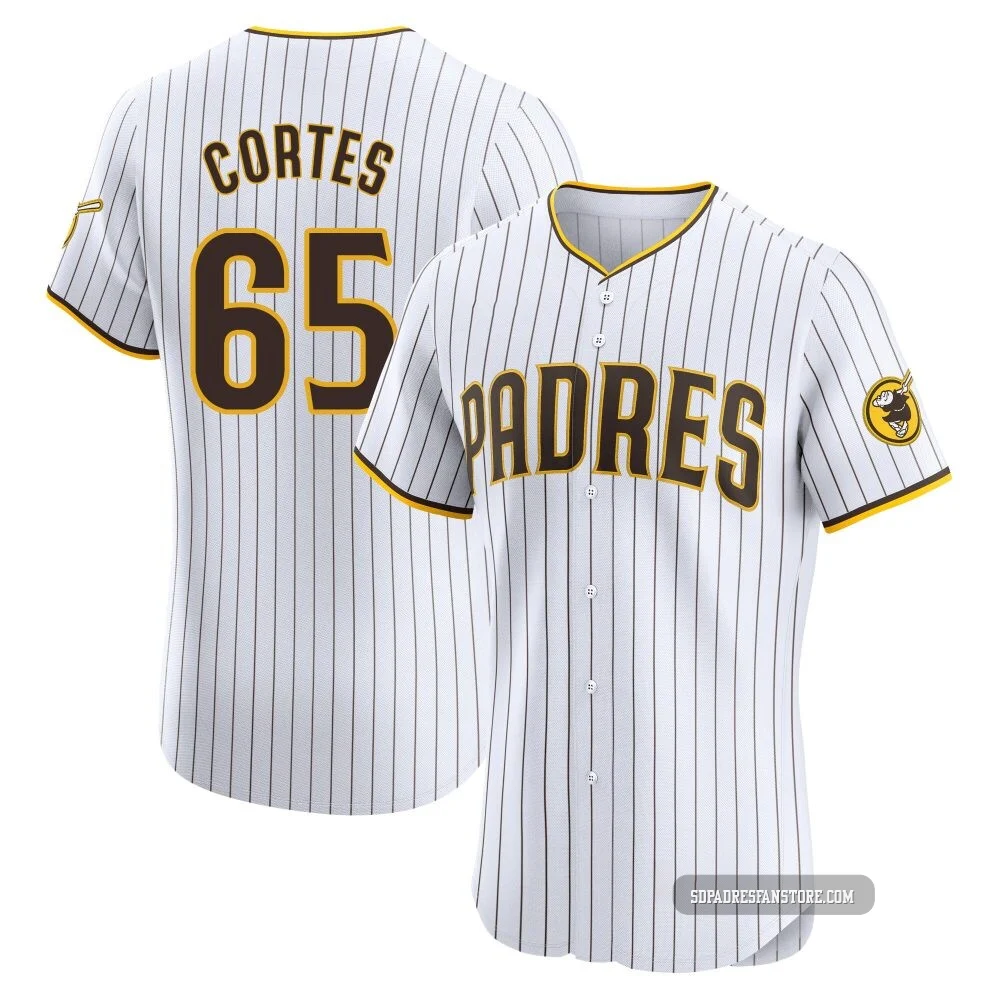 San Diego Padres ＃65 Nestor Cortes Men's White Elite Home Jersey
