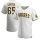 San Diego Padres ＃65 Nestor Cortes Men's White/Brown Authentic Home Jersey