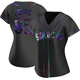 San Diego Padres ＃65 Nestor Cortes Women's Black Replica Holographic Alternate Jersey