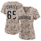 San Diego Padres ＃65 Nestor Cortes Women's Camo Limited 2nd Alternate Jersey