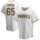 San Diego Padres ＃65 Nestor Cortes Youth White/Brown Replica Home Jersey