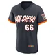 San Diego Padres ＃66 David Morgan Men's Authentic Obsidian 2026 City Connect Stadium Jersey