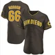 San Diego Padres ＃66 David Morgan Men's Brown Authentic Road Jersey