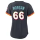 San Diego Padres ＃66 David Morgan Women's Limited Obsidian 2026 City Connect Stadium Jersey