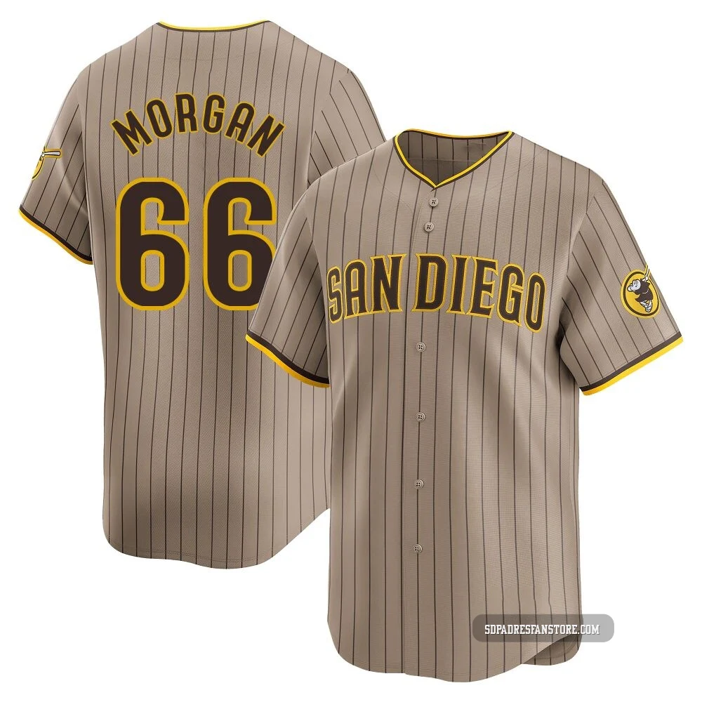 San Diego Padres ＃66 David Morgan Youth Limited Tan Alternate Jersey