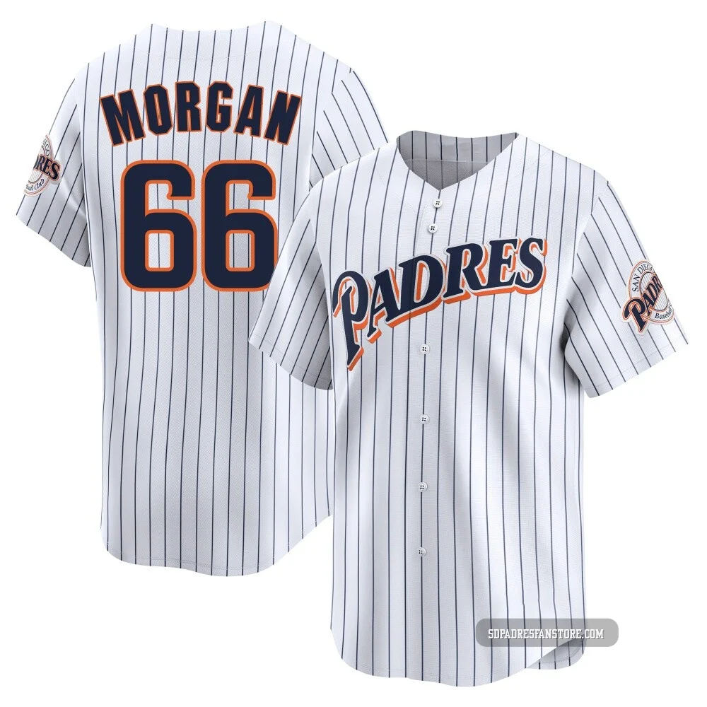 San Diego Padres ＃66 David Morgan Youth White Limited Cooperstown Collection Jersey