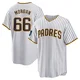 San Diego Padres ＃66 David Morgan Youth White Replica 2024 World Tour Seoul Series Home Jersey