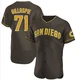 San Diego Padres ＃71 Logan Gillaspie Men's Brown Authentic Road Jersey