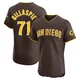 San Diego Padres ＃71 Logan Gillaspie Men's Brown Elite Road Vapor Premier Jersey