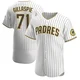 San Diego Padres ＃71 Logan Gillaspie Men's White/Brown Authentic Home Jersey