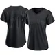 San Diego Padres ＃71 Logan Gillaspie Women's Black Authentic Pitch Fashion Jersey