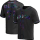 San Diego Padres ＃71 Logan Gillaspie Youth Black Replica Holographic Alternate Jersey