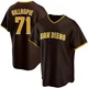 San Diego Padres ＃71 Logan Gillaspie Youth Brown Replica Road Jersey