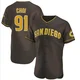 San Diego Padres ＃91 Ji Man Choi Men's Brown Authentic Road Jersey
