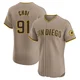 San Diego Padres ＃91 Ji Man Choi Men's Brown Elite Alternate Jersey