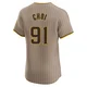 San Diego Padres ＃91 Ji Man Choi Men's Brown Elite Alternate Jersey