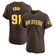 San Diego Padres ＃91 Ji Man Choi Men's Brown Elite Road Vapor Premier Jersey