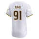 San Diego Padres ＃91 Ji Man Choi Men's White Elite Home Jersey