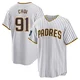 San Diego Padres ＃91 Ji Man Choi Men's White Replica 2024 World Tour Seoul Series Home Jersey