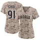 San Diego Padres ＃91 Ji Man Choi Women's Camo Limited 2nd Alternate Jersey