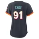 San Diego Padres ＃91 Ji Man Choi Women's Limited Obsidian 2026 City Connect Stadium Jersey