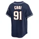 San Diego Padres ＃91 Ji Man Choi Youth Navy Limited Cooperstown Collection Jersey