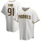 San Diego Padres ＃91 Ji Man Choi Youth White/Brown Replica Home Jersey